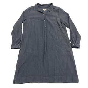 J. Jill Dress Women’s Petite Medium Long Sleeve Blue Chambray Blue